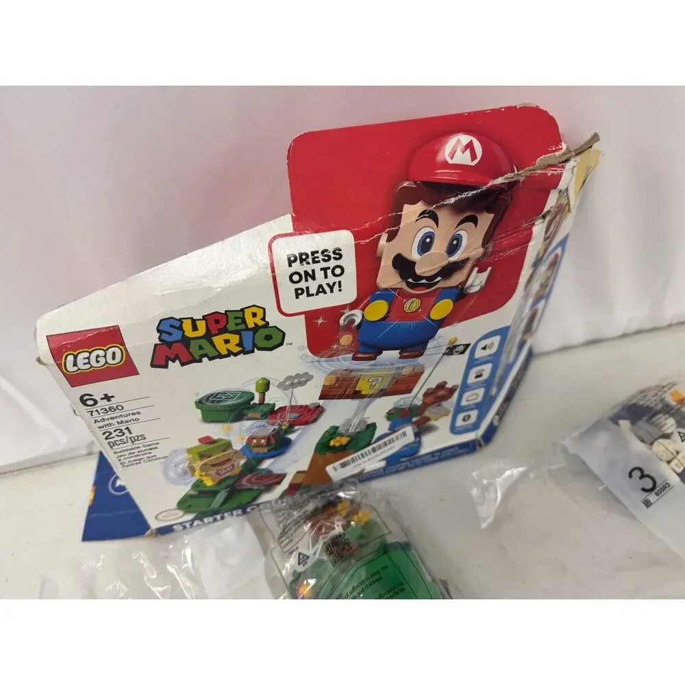 LEGO 71360 Super Mario Adventures w/ Mario 231 Pcs New Open Damaged Box NO MARIO